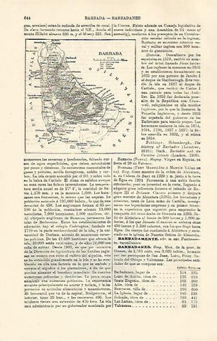 LAMINA ESPASA 30800: Mapa de Barbada