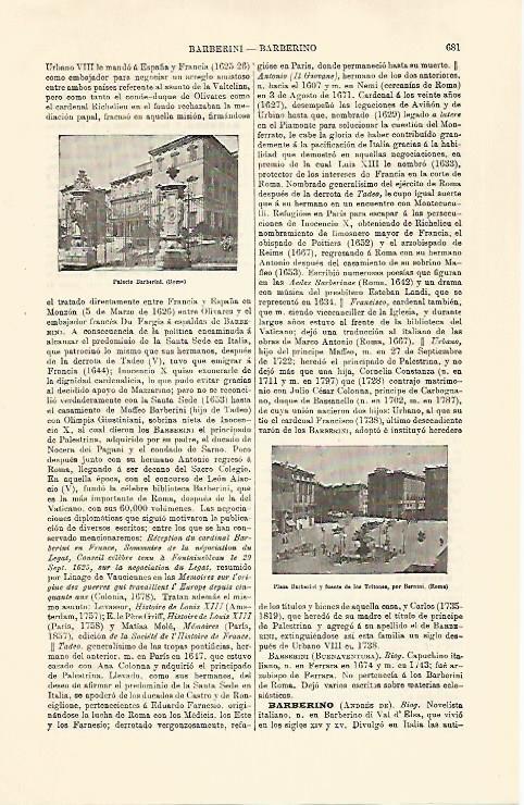 LAMINA ESPASA 30805: Palacio Barberini de Roma