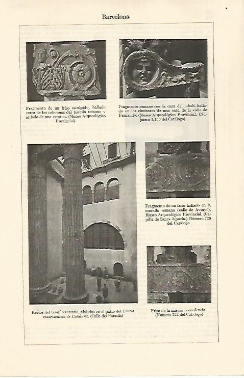 LAMINA ESPASA 30813: Restos romanos de Barcelona