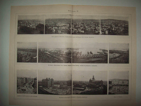 LAMINA ESPASA 30819: Vistas de Barcelona