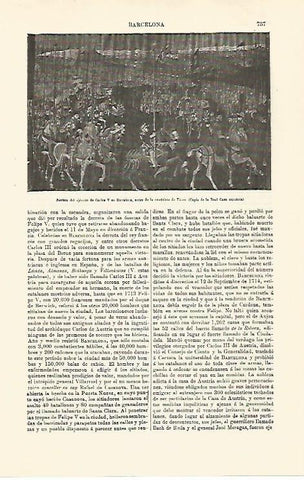 LAMINA ESPASA 30827: Tapiz de la Revista del ejercito de Carlos V en Barcelona