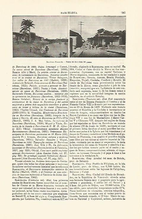 LAMINA ESPASA 30828: Puerto del Rio y Boca del Puente en Barcelona Venezuela