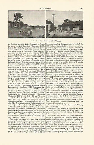 LAMINA ESPASA 30828: Puerto del Rio y Boca del Puente en Barcelona Venezuela