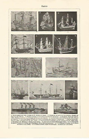 LAMINA ESPASA 30830: Tipos de barcos del siglo XVI al XX