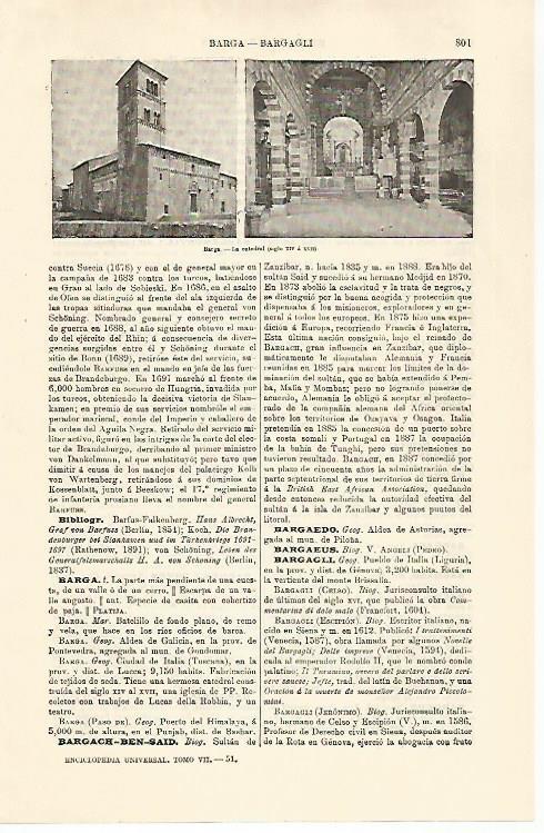 LAMINA ESPASA 30831: Catedral de Barga Italia