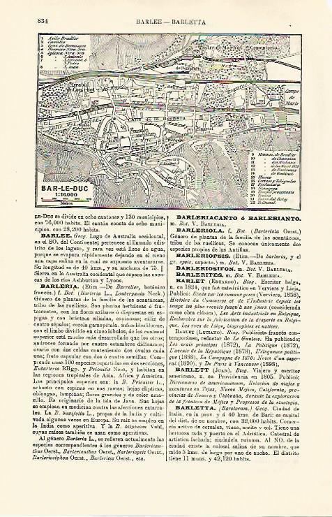 LAMINA ESPASA 30835: Plano de Bar le Duc Francia