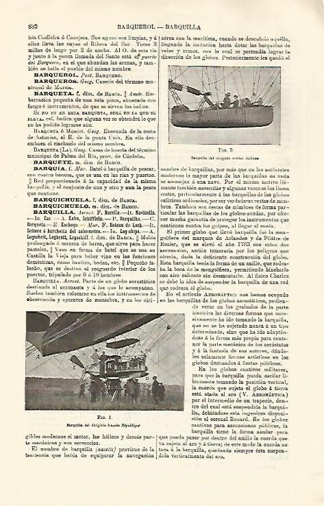 LAMINA ESPASA 30840: Barquillas de dirigibles de Francia e Italia