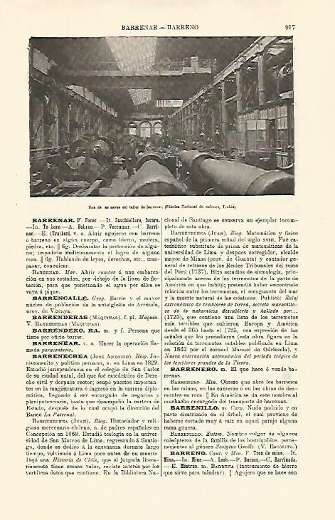 LAMINA ESPASA 30844: Taller de la Fabrica Nacional de Cañones en Trubia Asturias