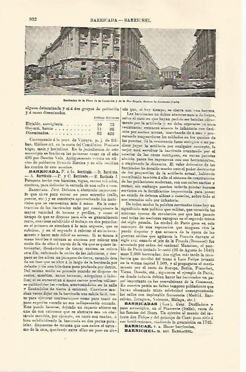 LAMINA ESPASA 30845: Barricadas en la Plaza de la Concorde y Rue Royale de Paris