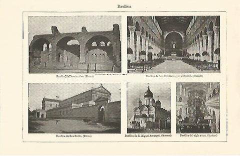 LAMINA ESPASA 30863: Basilicas en Roma Munich Moscu y Quebec