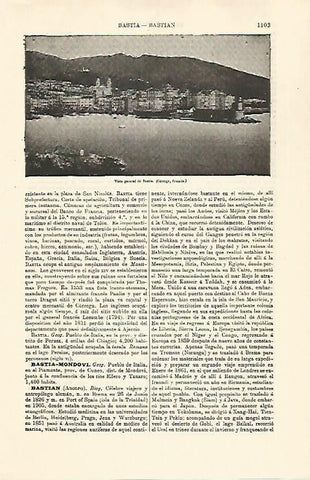 LAMINA ESPASA 30868: Vista general de Bastia Francia