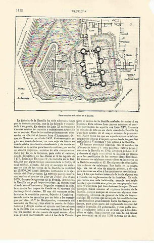 LAMINA ESPASA 30869: Plano de la Bastilla Paris