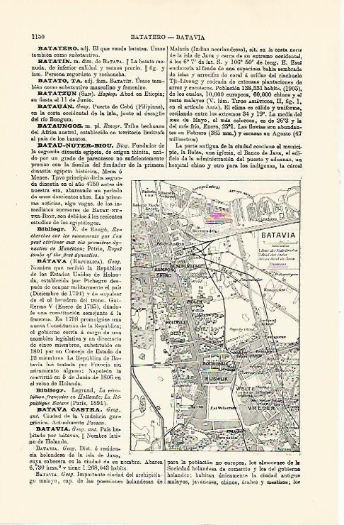 LAMINA ESPASA 30874: Plano de Batavia Malasya