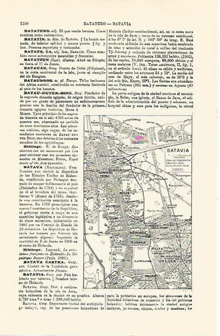 LAMINA ESPASA 30874: Plano de Batavia Malasya
