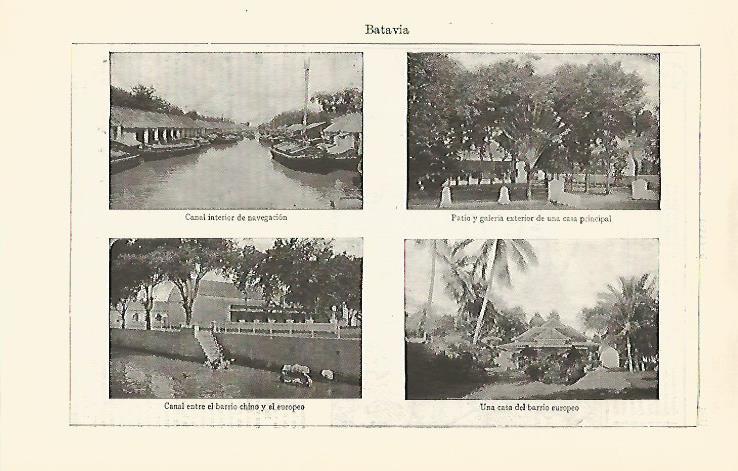 LAMINA ESPASA 30875: Vistas de Batavia Malasia