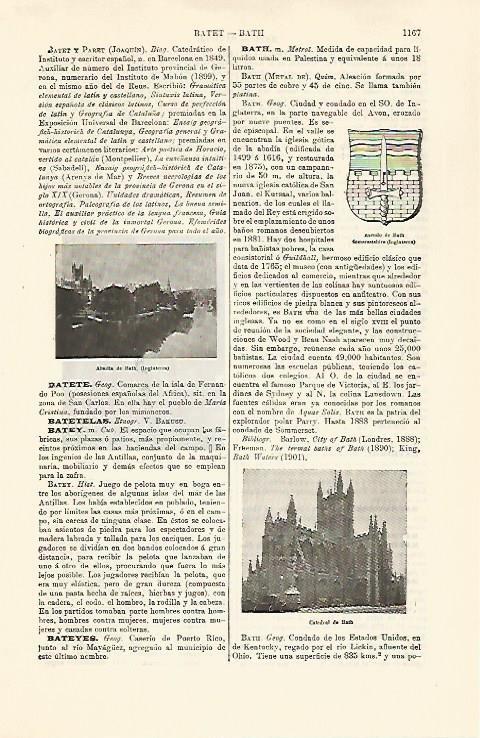 LAMINA ESPASA 30877: Abadia de Bath Inglaterra