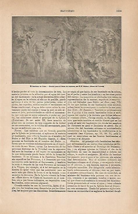LAMINA ESPASA 30885: El bautismo de Cristo por Rubens