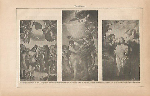 LAMINA ESPASA 30888: El Bautismo de Cristo por Signorelli Verones y David