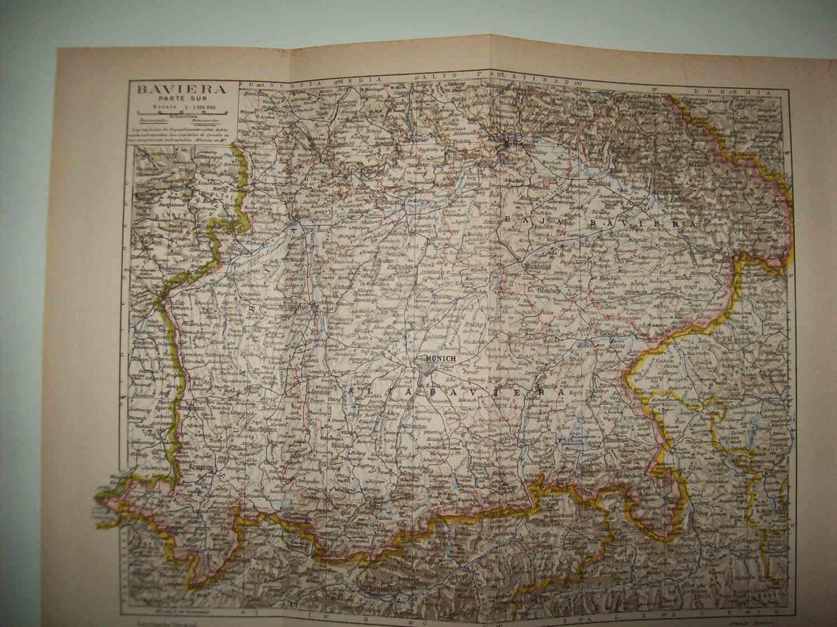 LAMINA ESPASA 30891: Mapa de Baviera