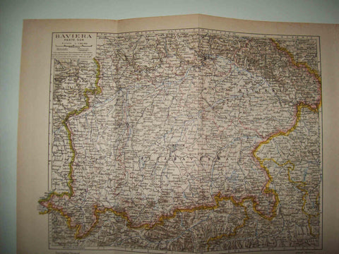 LAMINA ESPASA 30891: Mapa de Baviera