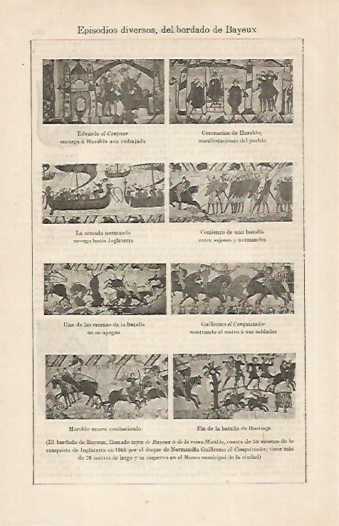 LAMINA ESPASA 30893: Episodios del Bordado de Bayeux