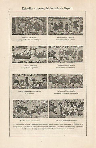 LAMINA ESPASA 30893: Episodios del Bordado de Bayeux
