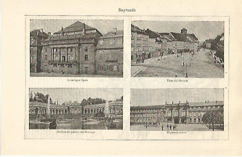 LAMINA ESPASA 30897: Vistas de Bayreuth Alemania
