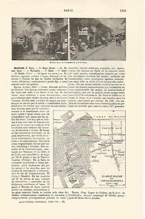 LAMINA ESPASA 30900: Plano del Gran Bazar de Estambul