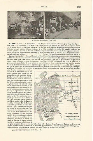 LAMINA ESPASA 30900: Plano del Gran Bazar de Estambul
