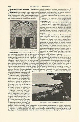 LAMINA ESPASA 30902: Iglesia de Beaulieu sur Dordogue Francia