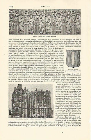 LAMINA ESPASA 30904: Catedral y escudo de Beauvais Francia