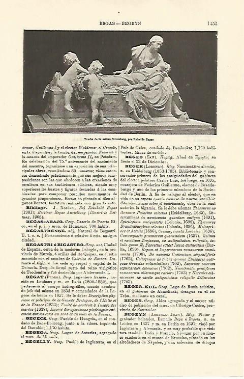 LAMINA ESPASA 30914: Tumba de la señora Strousberg por R. Begas