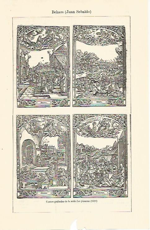 LAMINA ESPASA 30916: Los Planetas por J. S. Beham
