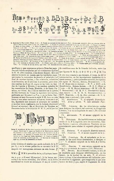 LAMINA ESPASA 30918: Marcas y monogramas con la letra B