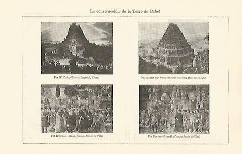 LAMINA ESPASA 30923: La construccion de la Torre de Babel
