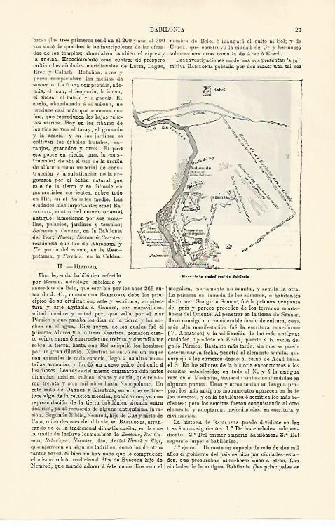LAMINA ESPASA 30925: Plano de la ciudad real de Babilonia