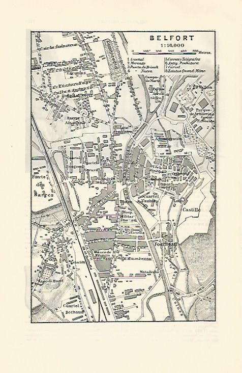 LAMINA ESPASA 30937: Plano de Belfort Francia