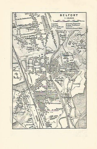LAMINA ESPASA 30937: Plano de Belfort Francia