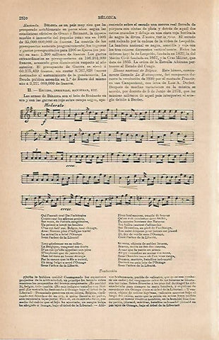 LAMINA ESPASA 30942: Himno nacional de Belgica
