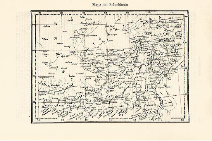 LAMINA ESPASA 30949: Mapa del Beluchistan