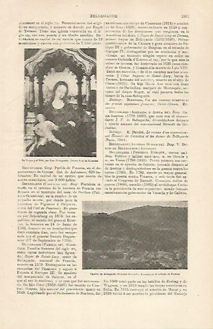 LAMINA ESPASA 30953: La Virgen y el Niño por J. Bellagambe