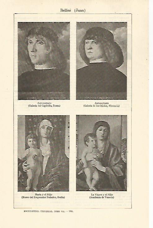 LAMINA ESPASA 30957: Retratos por Juan Bellini