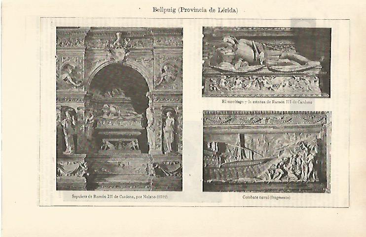 LAMINA ESPASA 30961: Sepulcros de Bellpuig Lleida