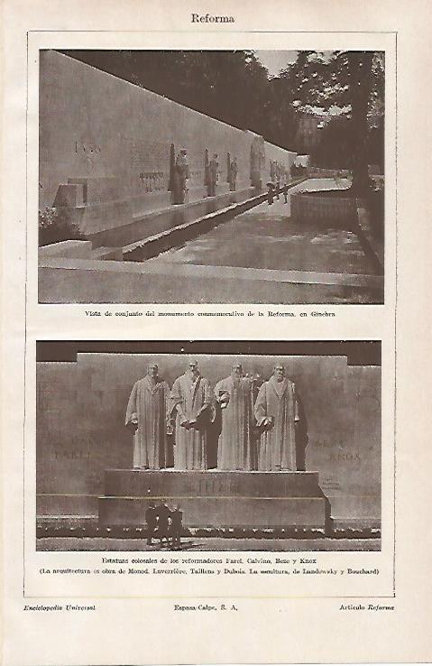 LAMINA ESPASA 30967: Monumento a la Reforma en Ginebra