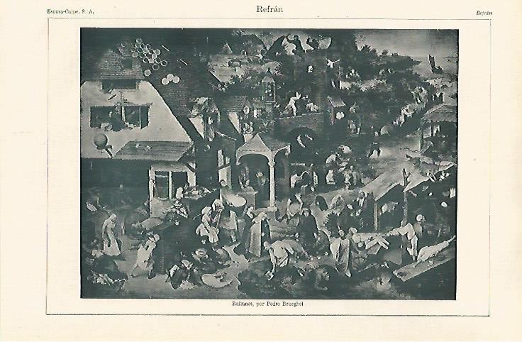 LAMINA ESPASA 30968: Refranes por P. Brueghel
