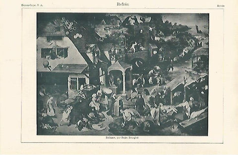 LAMINA ESPASA 30968: Refranes por P. Brueghel