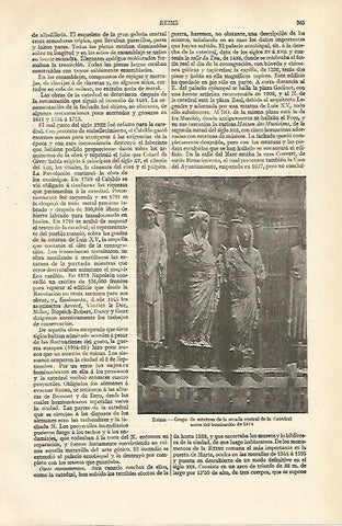 LAMINA ESPASA 30989: Arcada de la Catedral de Reims