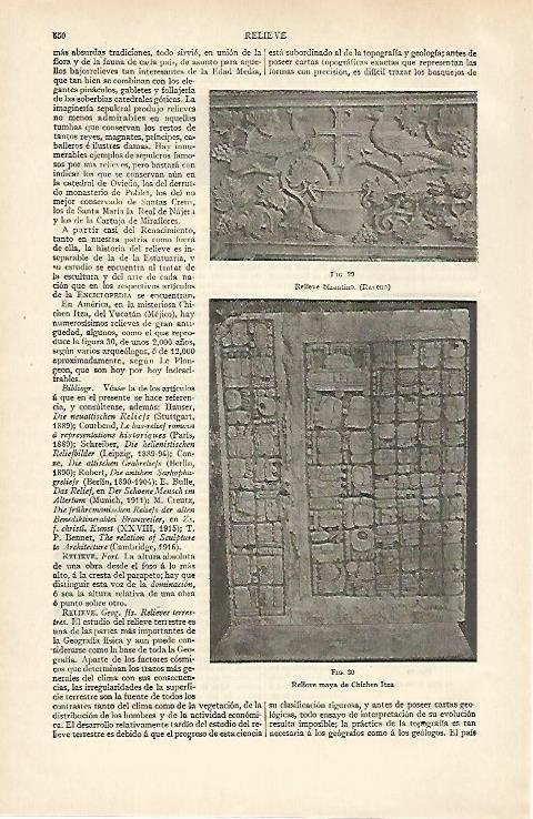 LAMINA ESPASA 31009: Relieve bizantino y maya 