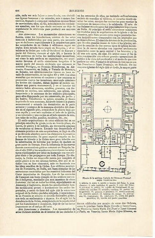 LAMINA ESPASA 31015: Planta de la Cartuja de Clemont Ferrand