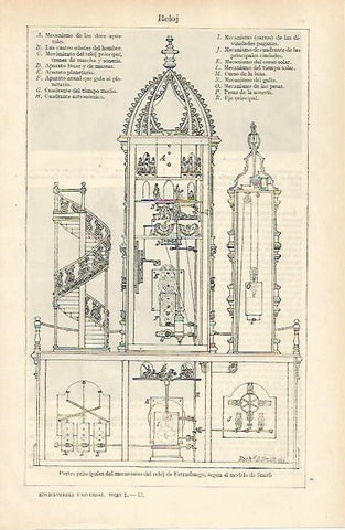 LAMINA ESPASA 31016: Reloj de Estrasburgo